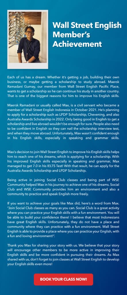 Wall Street English Indonesia Member’s Achievement